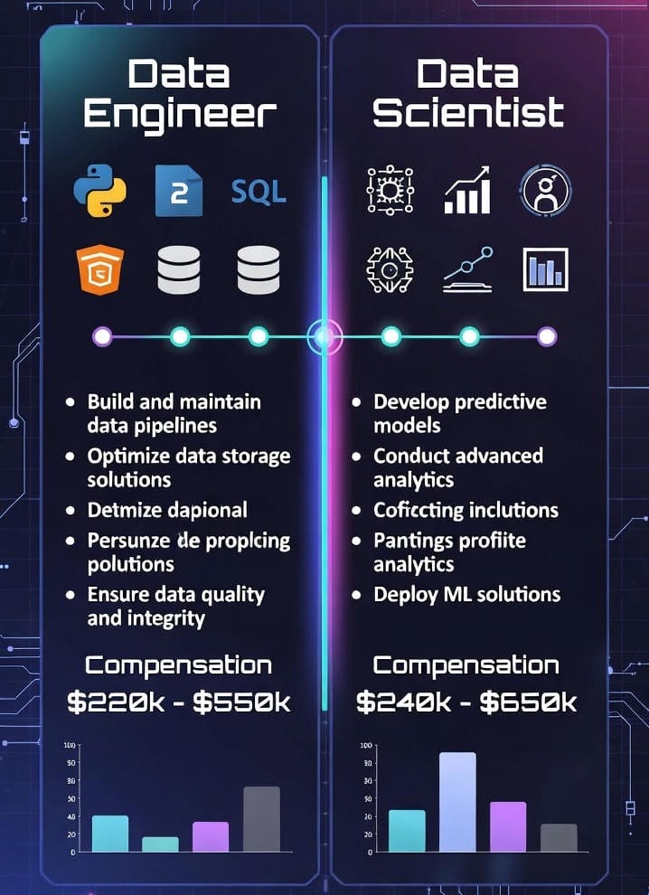2026 Data Engineer vs. Data Scientist Salary & Career Paths