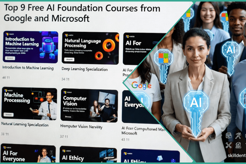 Top 9 Free AI Foundation Courses from Google and Microsoft