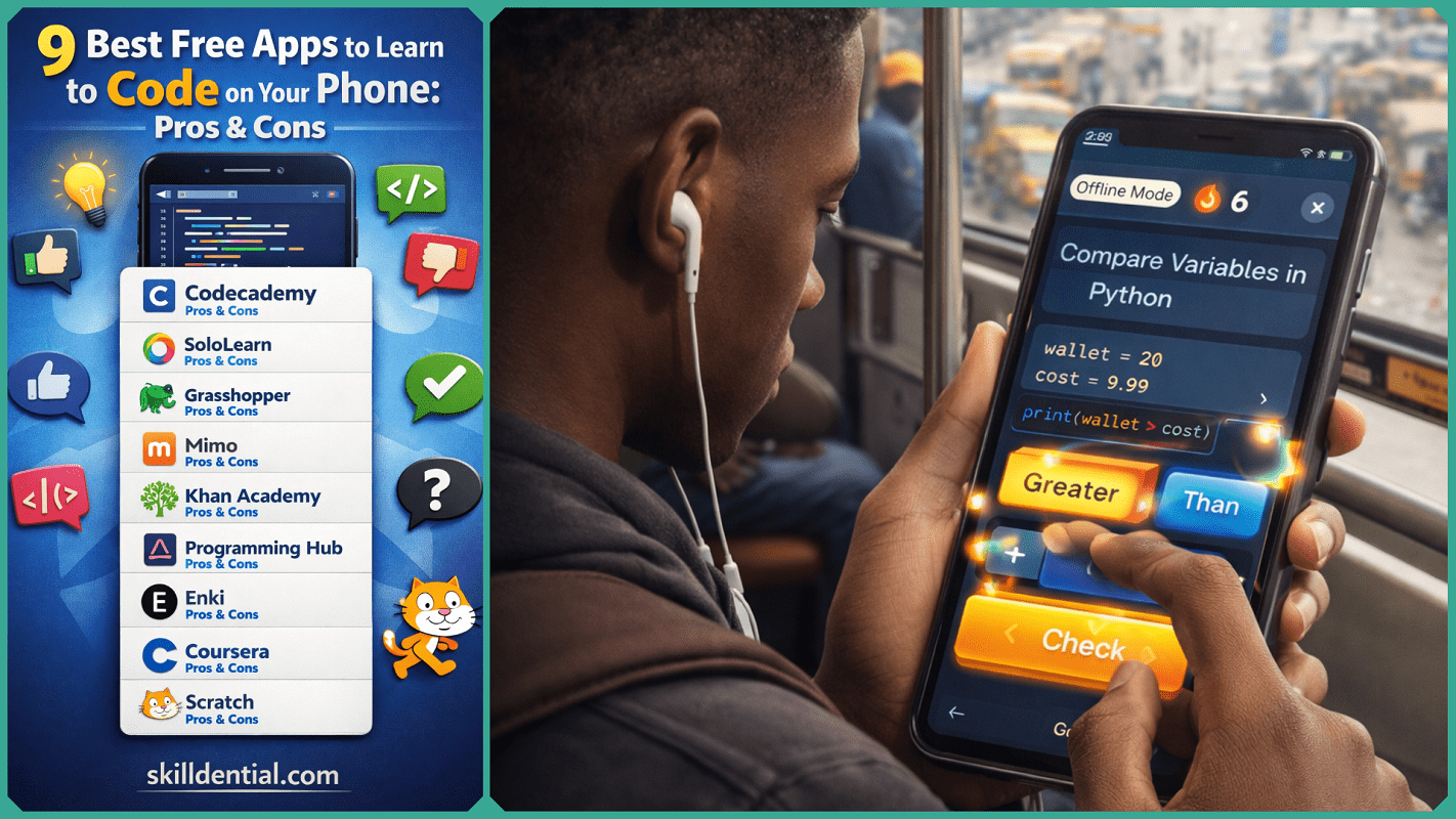 9 Best Free Apps to Learn to Code on Your Phone: Pros & Cons