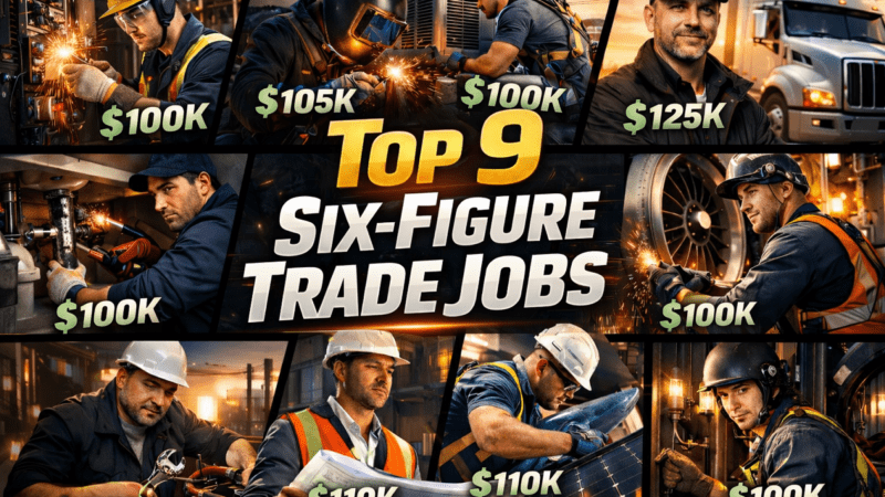 Top 9 Six-figure trade jobs You Can Start Training for Today