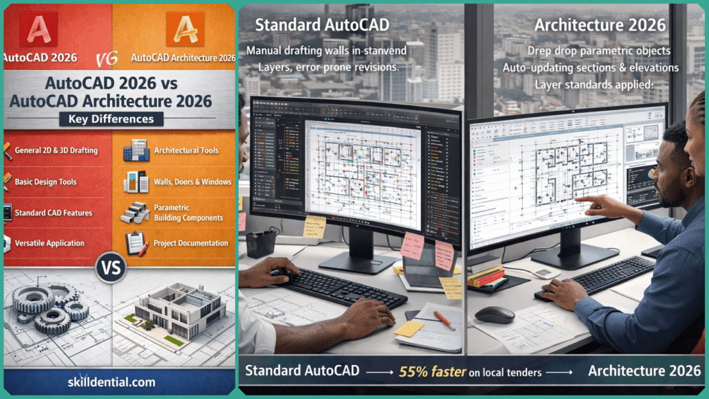 AutoCAD 2026 vs AutoCAD Architecture 2026: Key Differences