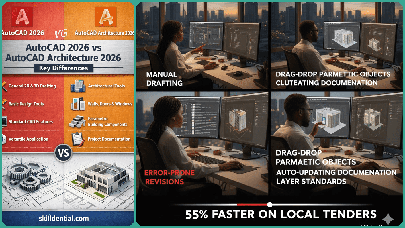 AutoCAD 2026 vs AutoCAD Architecture 2026: Key Differences