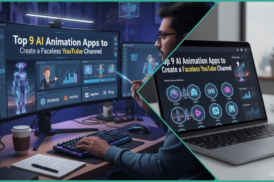 Top 9 AI Animation Apps to Create a Faceless YouTube Channel
