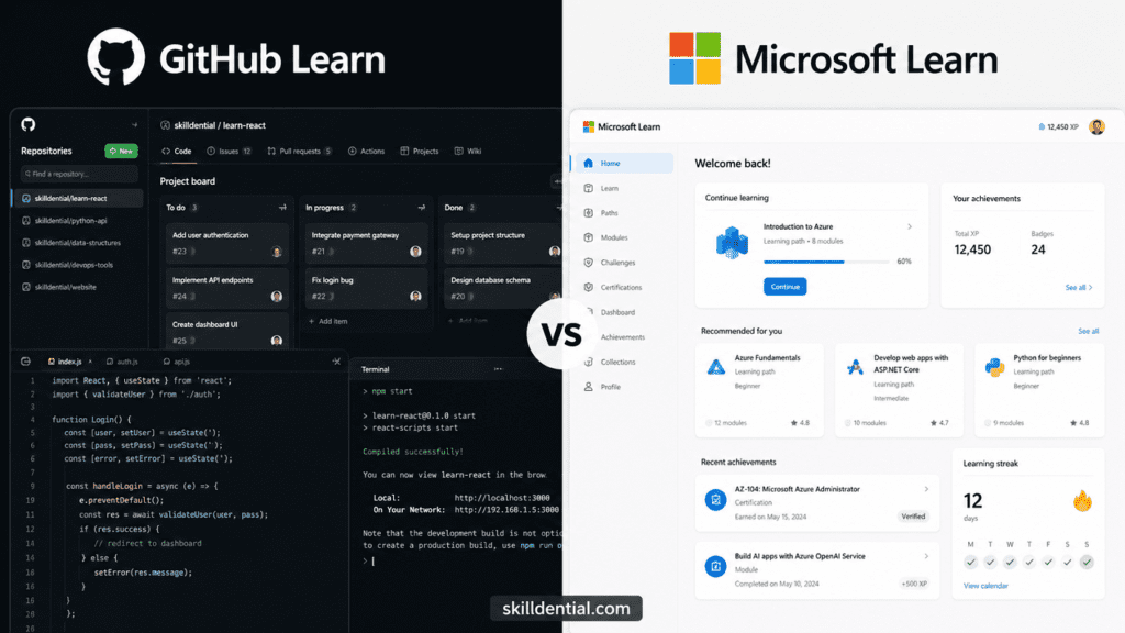 GitHub Learn vs. Microsoft Learn: 9 Differences That Matter