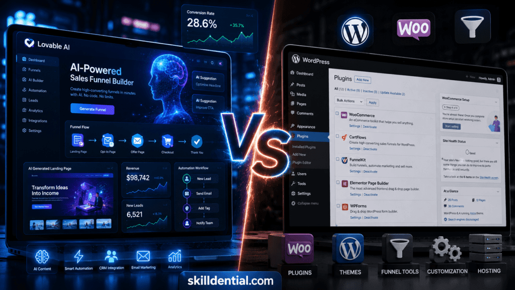 Lovable AI vs WordPress: Which Builds Better Sales Funnels?