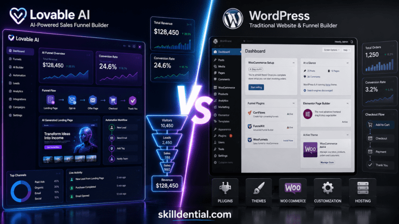Lovable AI vs WordPress: Which Builds Better Sales Funnels?