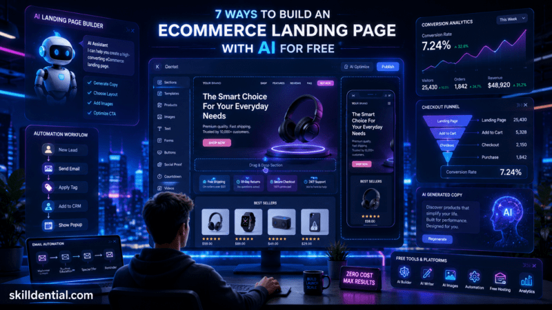 7 Ways to Build an eCommerce Landing Page With AI for Free