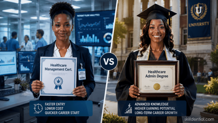 Healthcare Management Cert. vs Healthcare Admin Degree