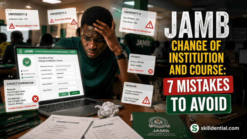 JAMB Change of Institution and Course: 7 Mistakes to Avoid JAMB Change of Institution and Course: 7 Mistakes to Avoid
