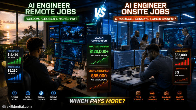 AI Engineer Remote Jobs vs Onsite AI Jobs: Which Pays More? AI Engineer Remote Jobs vs Onsite AI Jobs: Which Pays More?