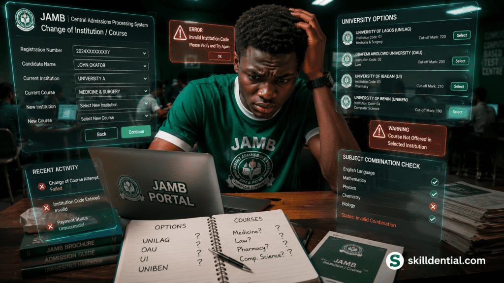 JAMB Change of Institution and Course: 7 Mistakes to Avoid