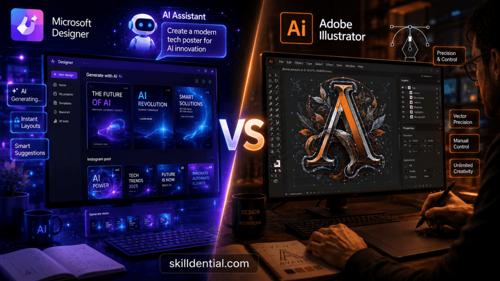 Microsoft Designer vs Adobe Illustrator: Which is Better? Microsoft Designer vs Adobe Illustrator: Which is Better?