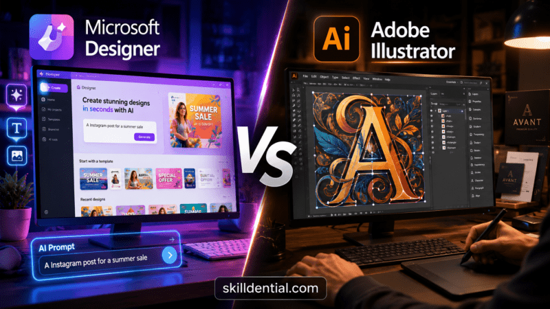 Microsoft Designer vs Adobe Illustrator: Which is Better? Microsoft Designer vs Adobe Illustrator: Which is Better?