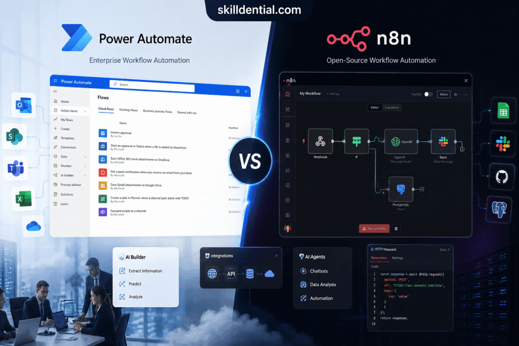 Power Automate vs n8n: Features, Pricing, & Best Use Cases