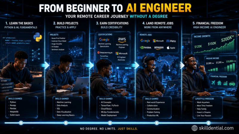 7 Best AI Engineer Remote Career Roadmaps Without a Degree 7 Best AI Engineer Remote Career Roadmaps Without a Degree