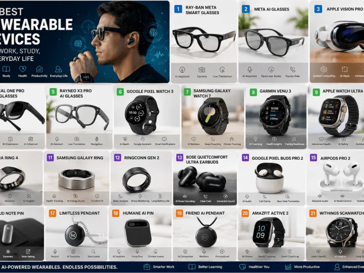 21 Best AI Wearable Devices for Work, Study, & Everyday Life