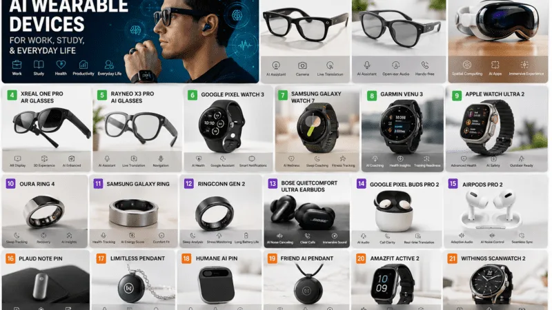 21 Best AI Wearable Devices for Work, Study, & Everyday Life 21 Best AI Wearable Devices for Work, Study, & Everyday Life