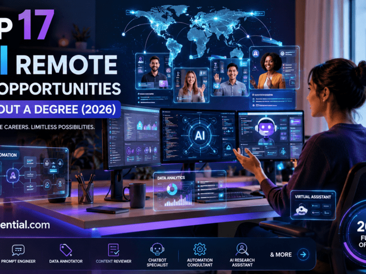 Top 17 AI Remote Job Opportunities Without a Degree (2026) Top 17 AI Remote Job Opportunities Without a Degree (2026)