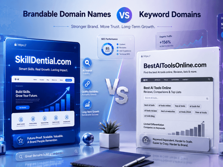 Why Brandable Domain Names Outperform Keyword Domains