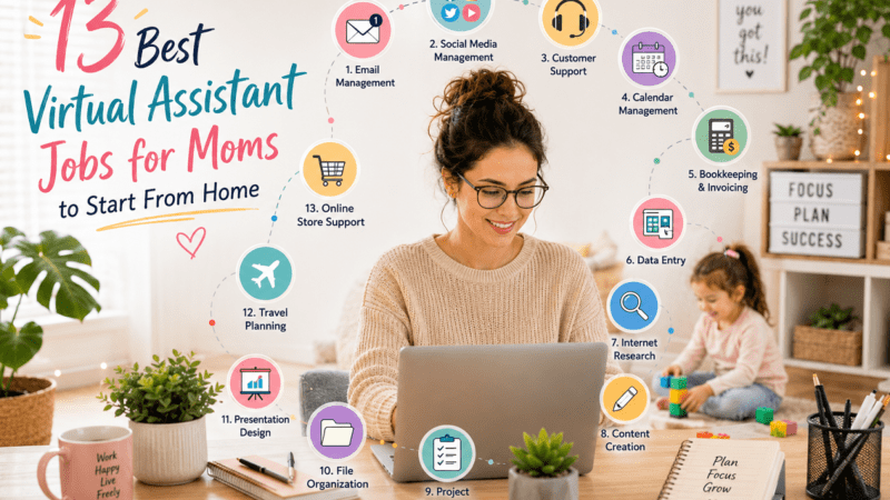 13 Best Virtual Assistant Jobs for Moms to Start From Home 13 Best Virtual Assistant Jobs for Moms to Start From Home