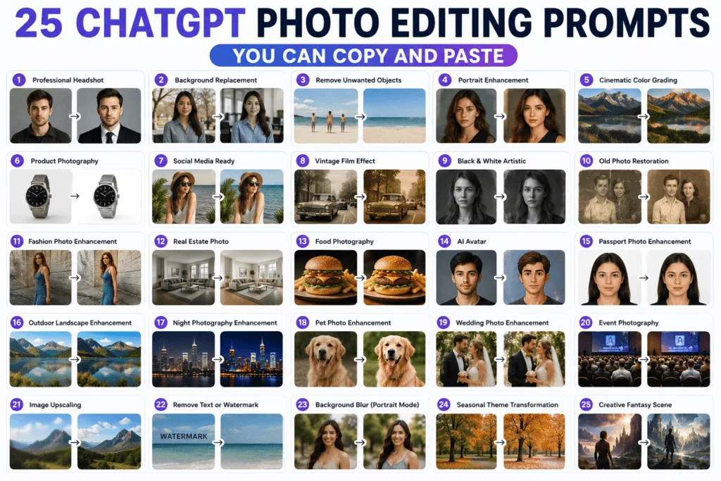 25 ChatGPT Photo Editing Prompts You Can Copy and Paste 25 ChatGPT Photo Editing Prompts You Can Copy and Paste