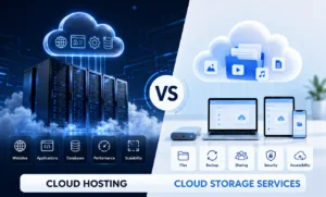 Cloud Hosting vs Cloud Storage Services: 11 Key Differences