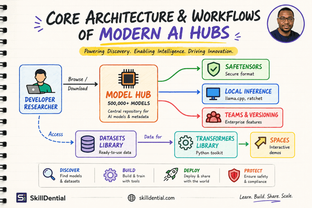 Core Architecture & Workflows of Modern AI Hubs