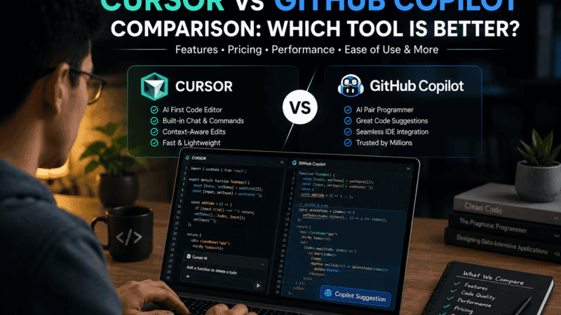 Cursor vs GitHub Copilot Comparison: Which Tool Is Better? Cursor vs GitHub Copilot Comparison: Which Tool Is Better?