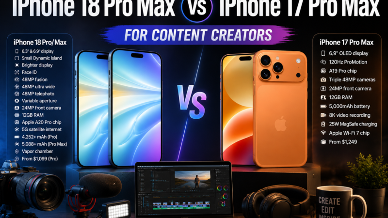 iPhone 18 Pro Max vs iPhone 17 Pro Max for Content Creators