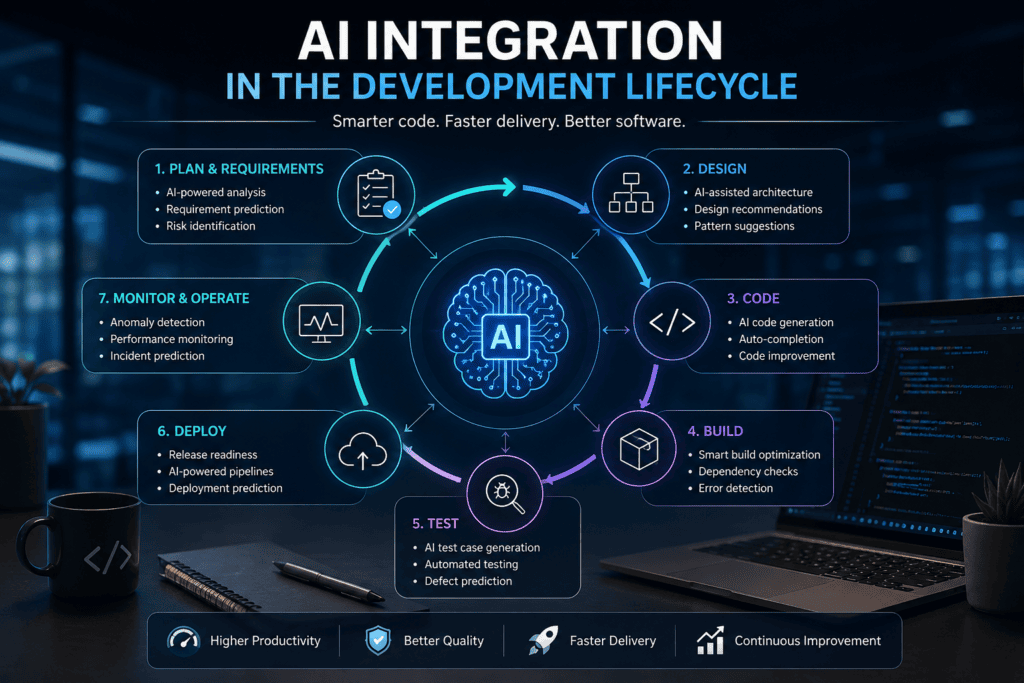 Best AI Coding Assistants and Tools for Developers AI Integration Lifecycle Infographic