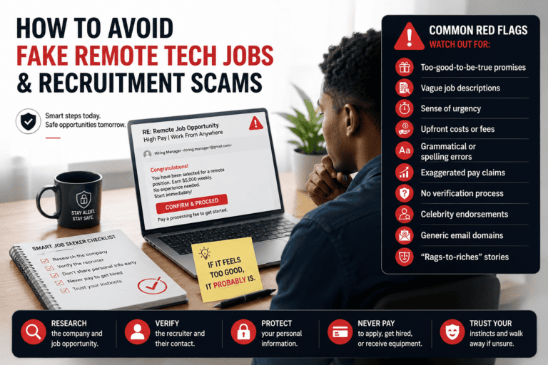 How to Avoid Fake Remote Tech Jobs and Recruitment Scams How to Avoid Fake Remote Tech Jobs and Recruitment Scams