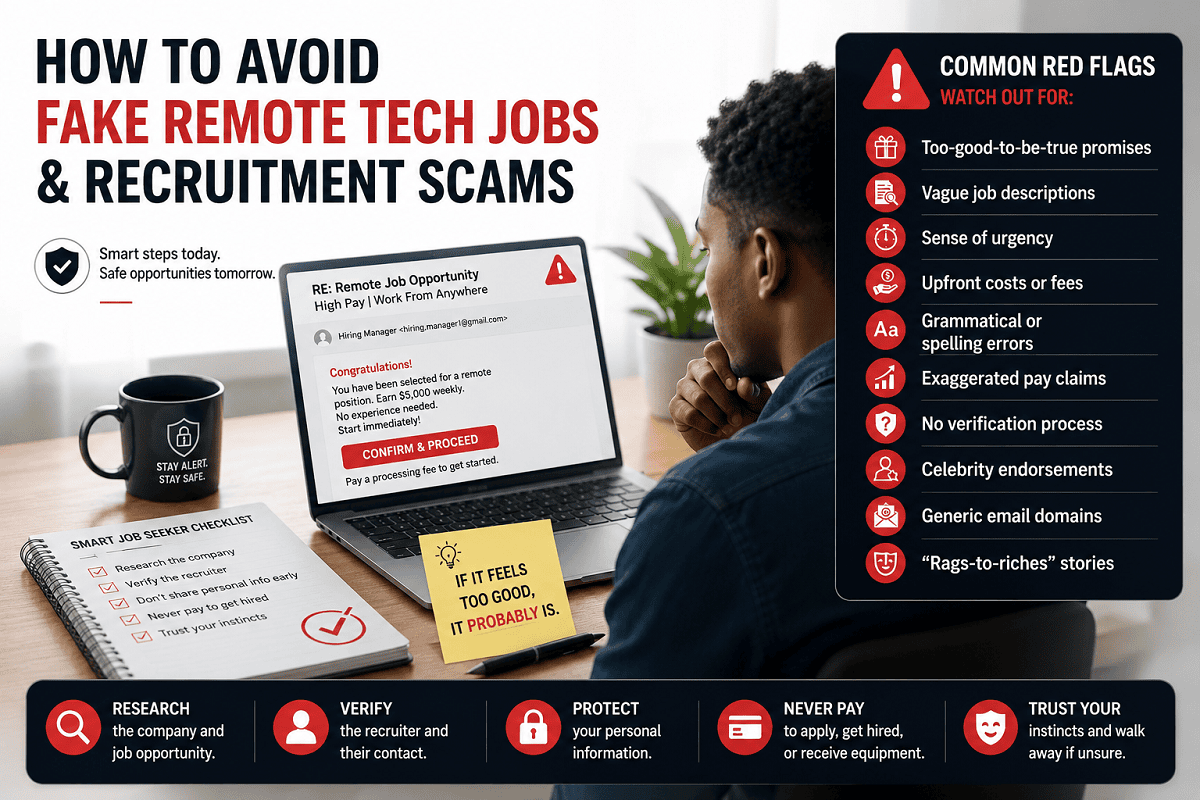 How to Avoid Fake Remote Tech Jobs and Recruitment Scams How to Avoid Fake Remote Tech Jobs and Recruitment Scams