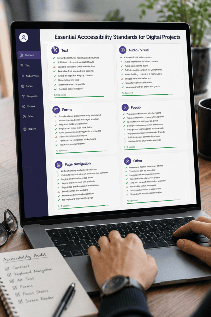 How to Build a Technology Portfolio Even With No Experience Essential accessibility standards dashboard