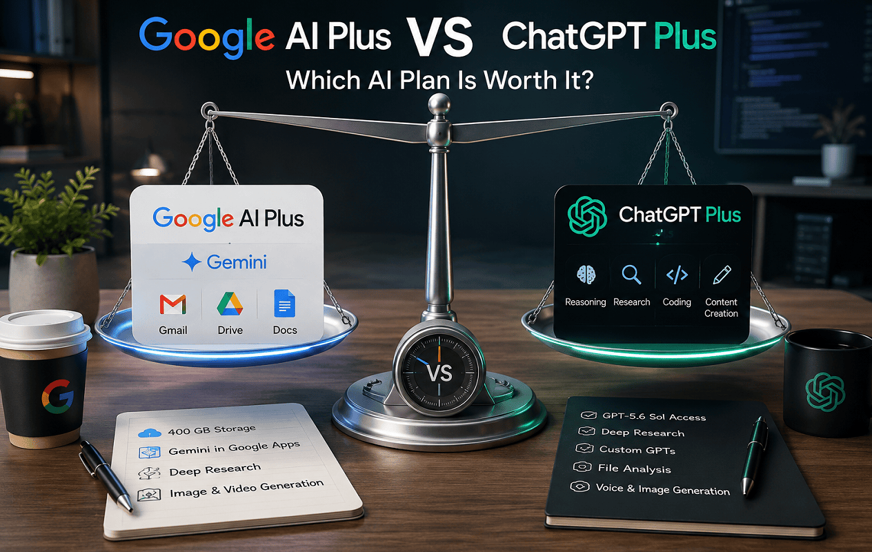 Google AI Plus vs ChatGPT Plus: Which AI Plan Is Worth It? Google AI Plus vs ChatGPT Plus: Which AI Plan Is Worth It?