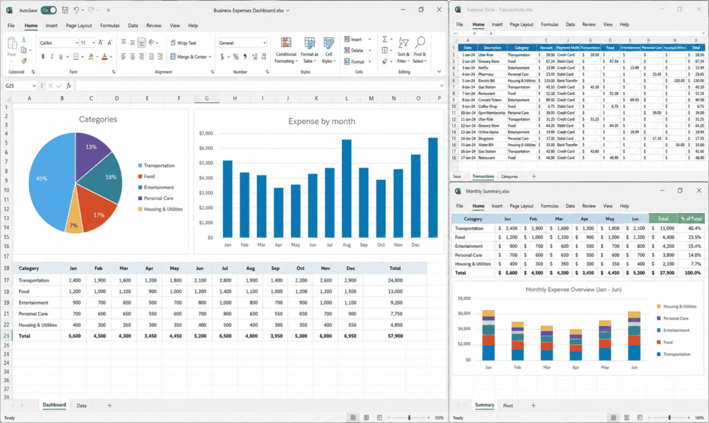 Data analysis visualization UI