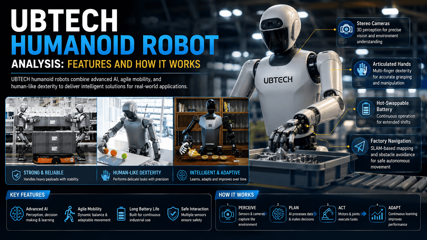 UBTECH Humanoid Robot Analysis: Features and How It Works UBTECH Humanoid Robot Analysis: Features and How It Works