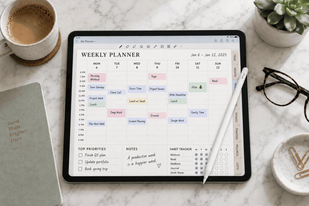 Best Digital Planners for Productivity, Work, and Study