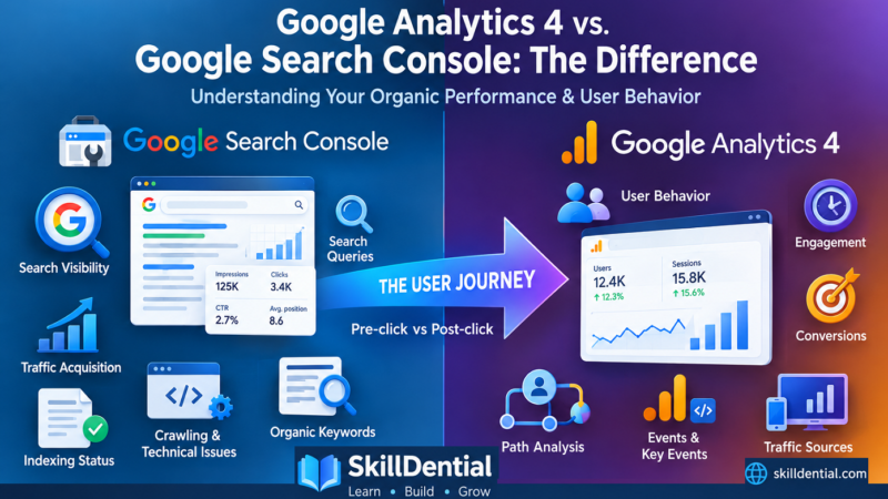 Google Analytics 4 vs. Google Search Console: The Difference Google Analytics 4 vs. Google Search Console: The Difference