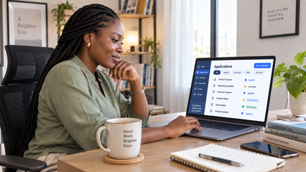 How to Find Legitimate Remote Jobs in Nigeria & Avoid Scams Remote job application dashboard